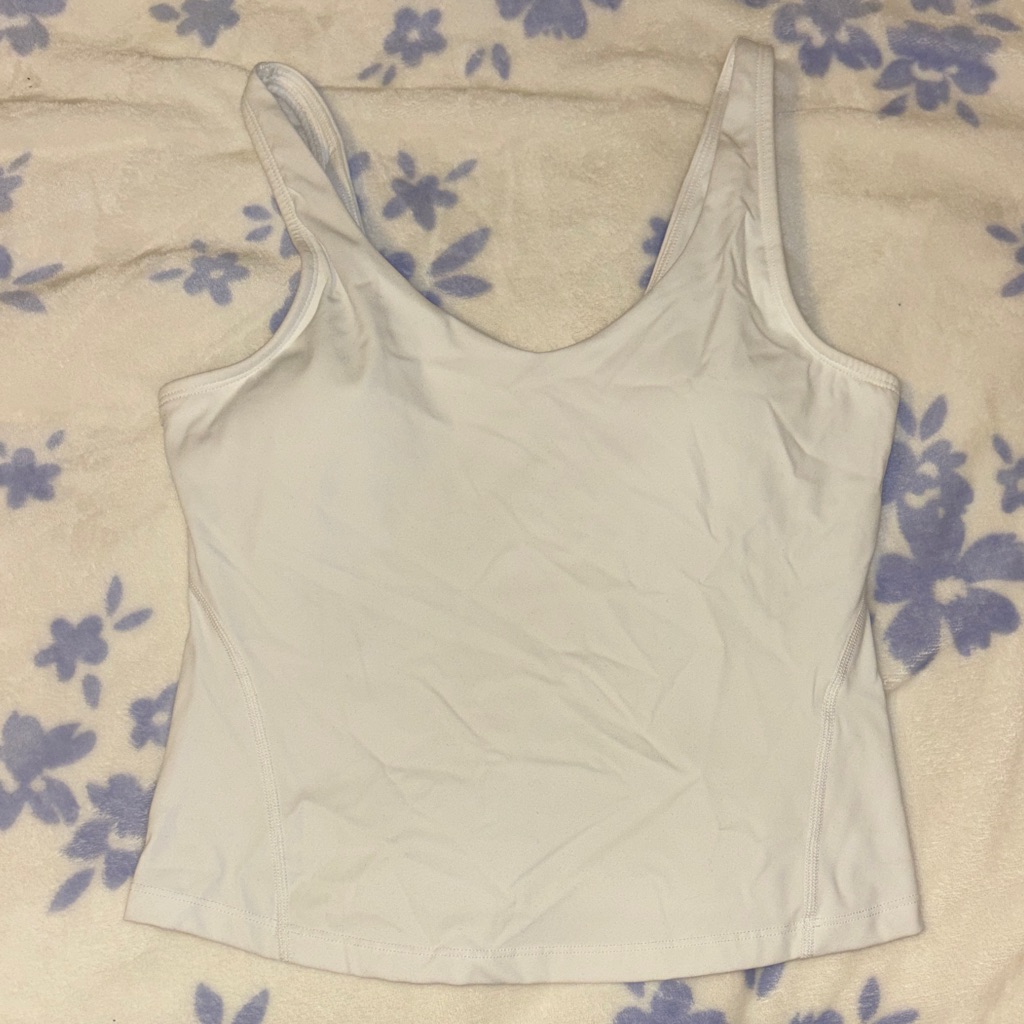 Halara White Scoop Neck Tank Top